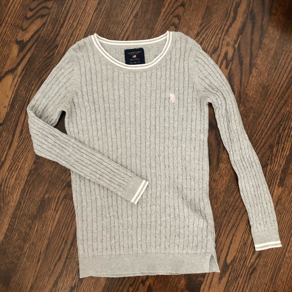 U.S Polo Assn. Grey knit sweater